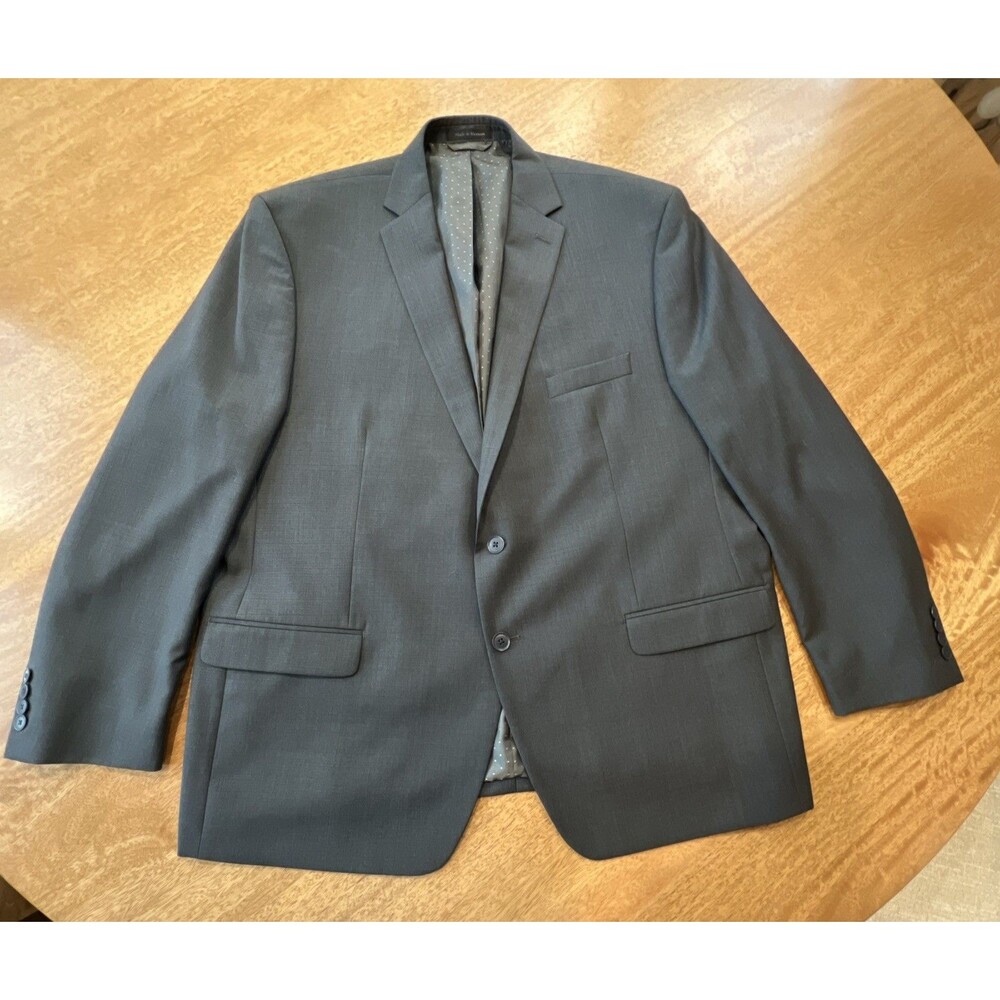 Collections by Michael Strahan Charcoal Gray 2 Button Blazer Jacket Size‎ 50R